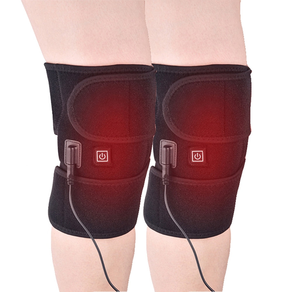 Joelheira com aquecimento elétrico para tratamento de dores nas articulação do joelho e ombro
